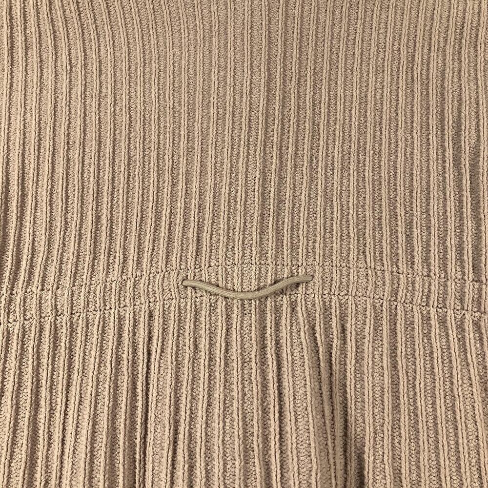 FLX Sweater Jacket Womens XL Tan Full Zip Ribbed‎ Knit Polyester Drawstring - Picture 14 of 15